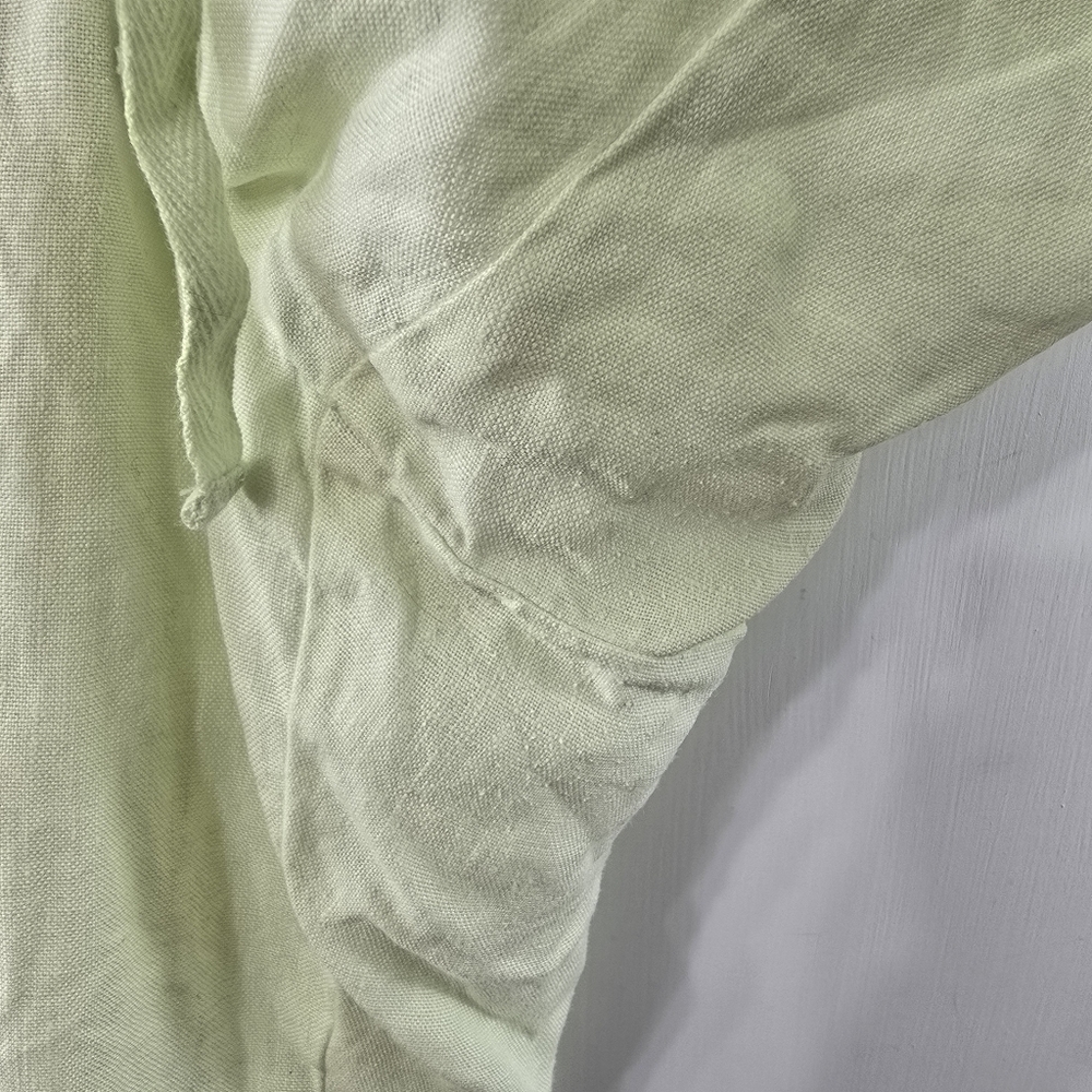 Love Linen J Jill Drawstring Wide Leg Lemon Lime Relaxed Fit Pants Size XL Artsy - Picture 4 of 9